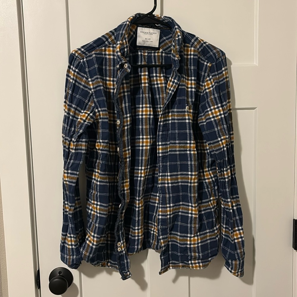 Denim & Flower flannel
